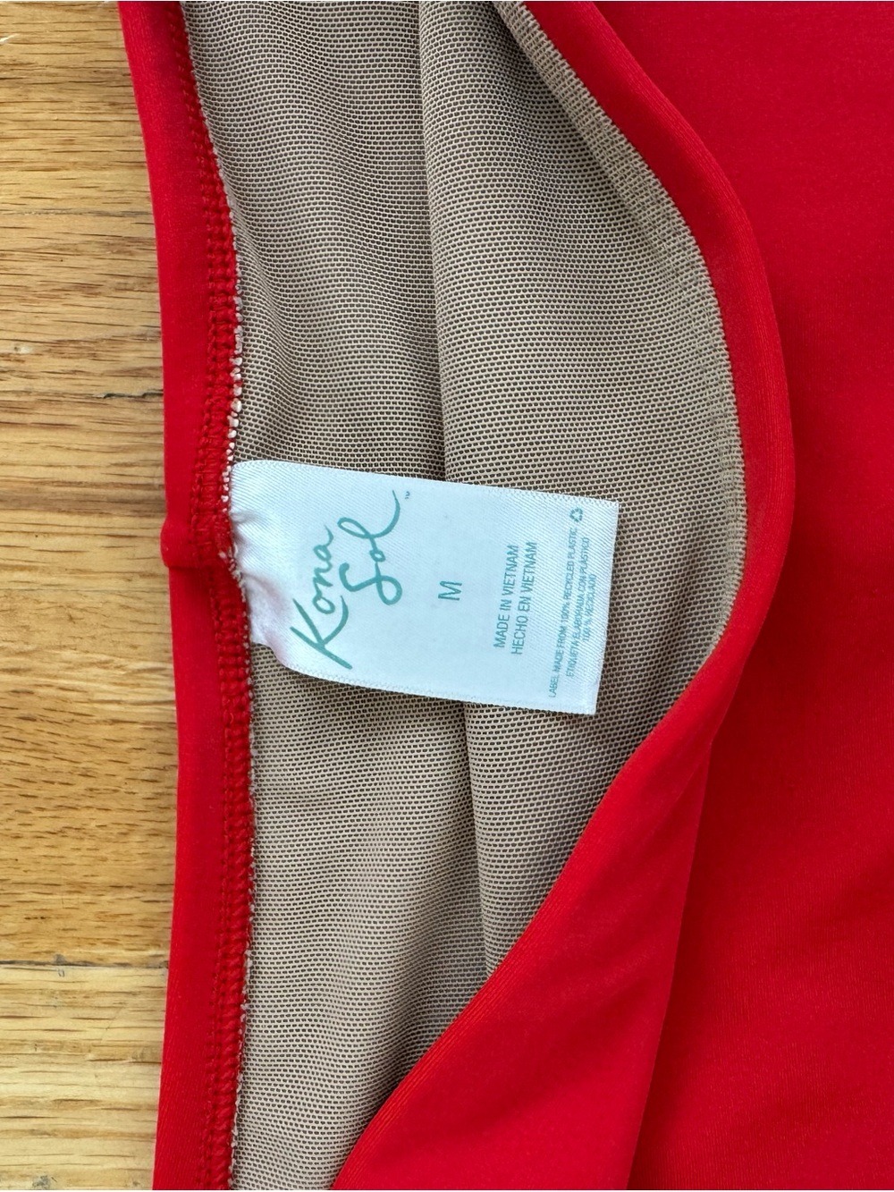 Kona Sol Red One-Shoulder Ruffle Bikini Set - Picture 4 of 4